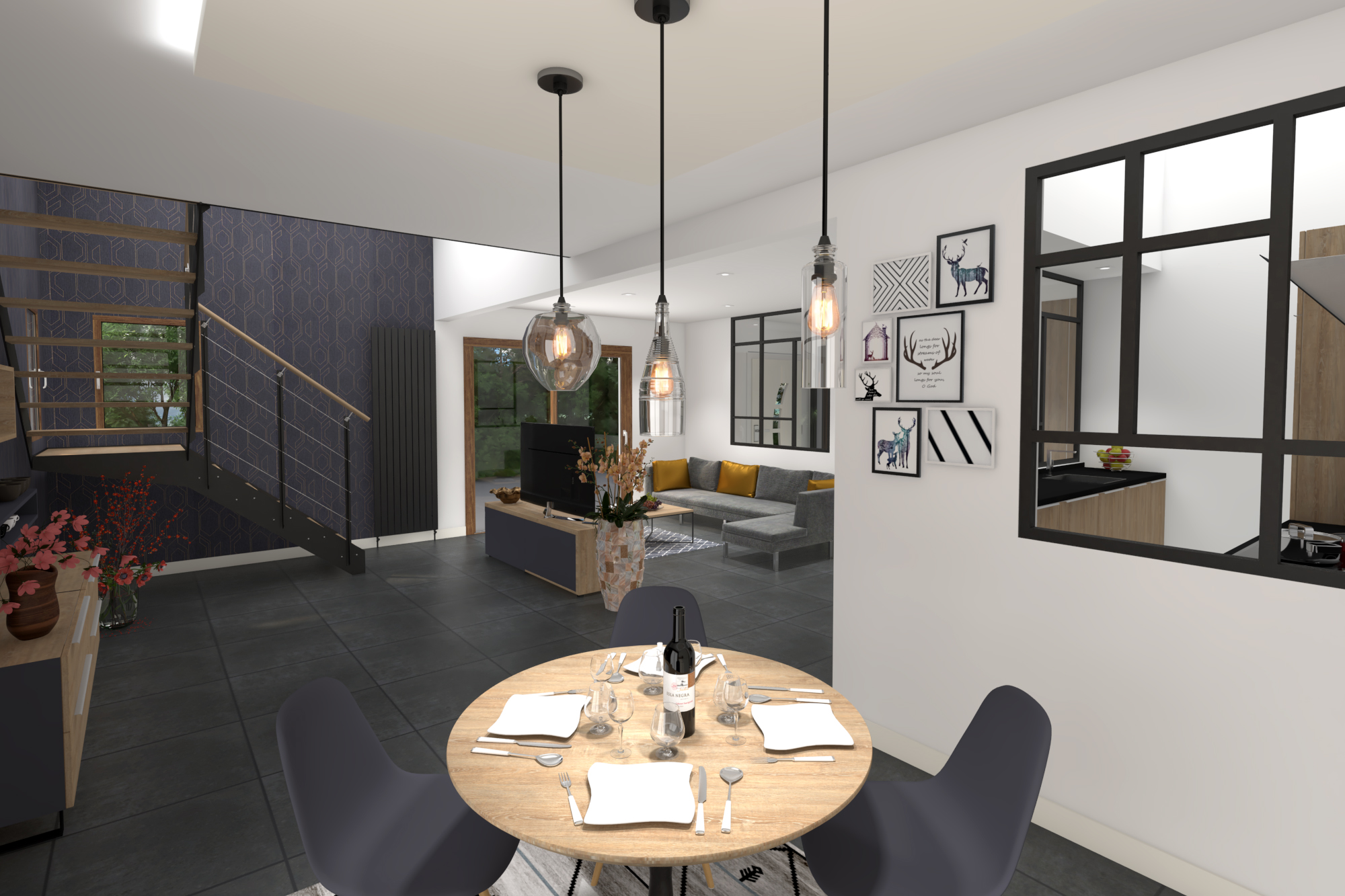 Pavillon Sartrouville : Transformation et aménagement intérieur